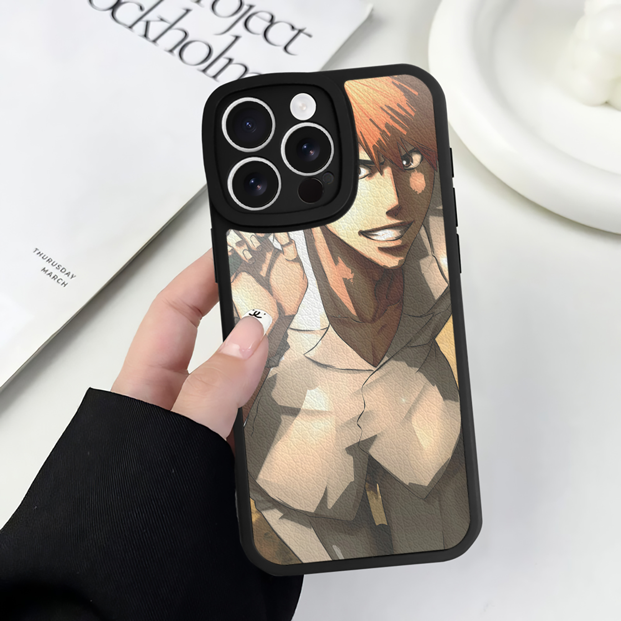 （画像用） ブリーチ BLEACH 【iPhone 16シリーズ対応】シリコンスマホケース（レザー調） 材質：シリコン